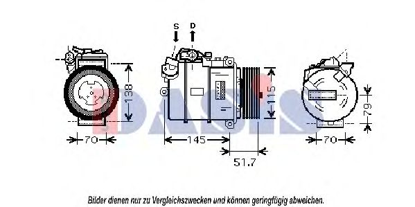 Imagine Compresor, climatizare AKS DASIS 851805N