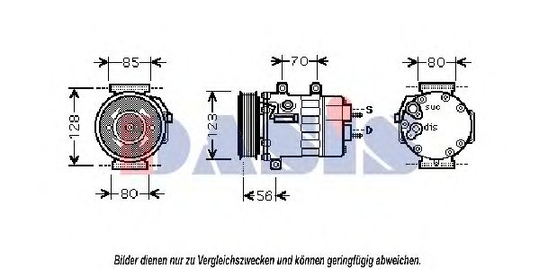 Imagine Compresor, climatizare AKS DASIS 851815N