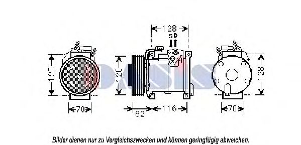 Imagine Compresor, climatizare AKS DASIS 851821N