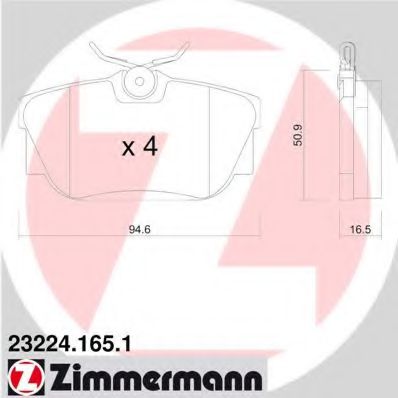 Imagine set placute frana,frana disc ZIMMERMANN 23224.165.1