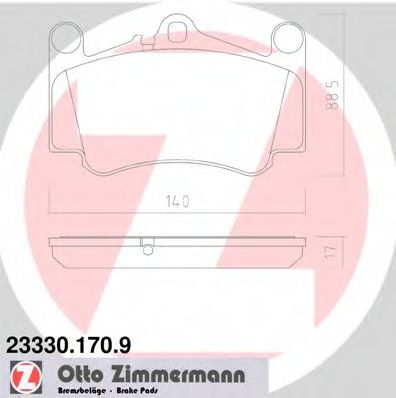 Imagine set placute frana,frana disc ZIMMERMANN 23330.170.9