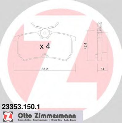 Imagine set placute frana,frana disc ZIMMERMANN 23353.150.1