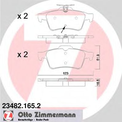 Imagine set placute frana,frana disc ZIMMERMANN 23482.165.2