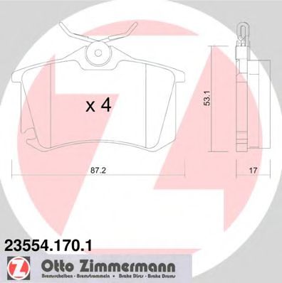 Imagine set placute frana,frana disc ZIMMERMANN 23554.170.1