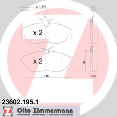 Imagine set placute frana,frana disc ZIMMERMANN 23602.195.1