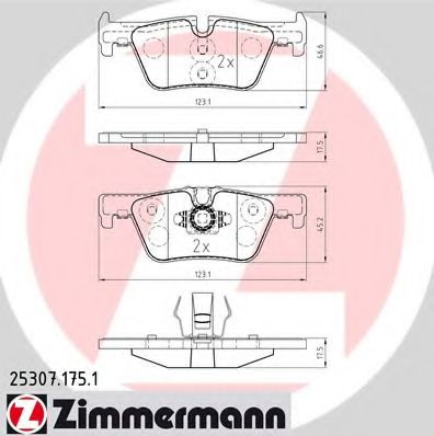 Imagine set placute frana,frana disc ZIMMERMANN 25307.175.1