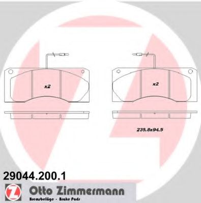 Imagine set placute frana,frana disc ZIMMERMANN 29044.200.1