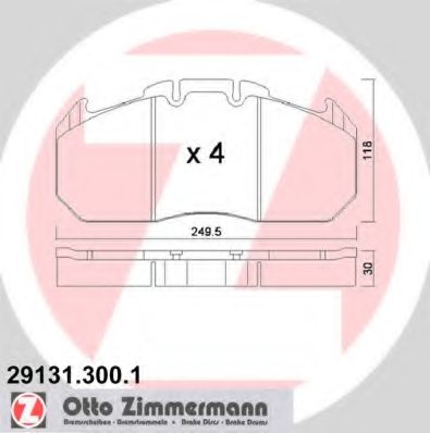 Imagine set placute frana,frana disc ZIMMERMANN 29131.300.1