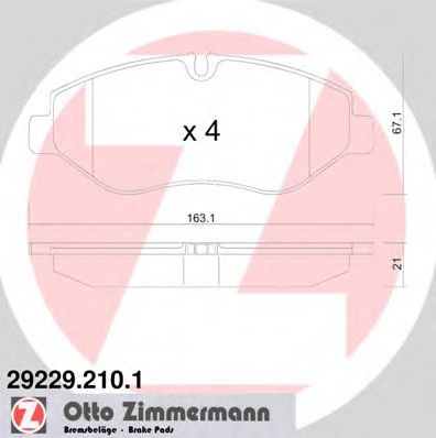 Imagine set placute frana,frana disc ZIMMERMANN 29229.210.1