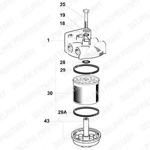 Imagine filtru combustibil DELPHI 5836B020