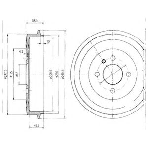 Imagine Tambur frana DELPHI BF156