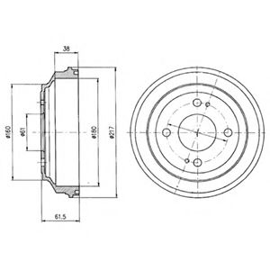 Imagine Tambur frana DELPHI BF204