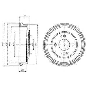 Imagine Tambur frana DELPHI BF208