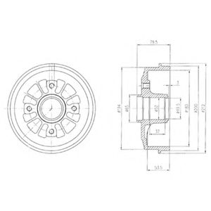 Imagine Tambur frana DELPHI BF270