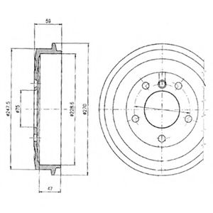 Imagine Tambur frana DELPHI BF275