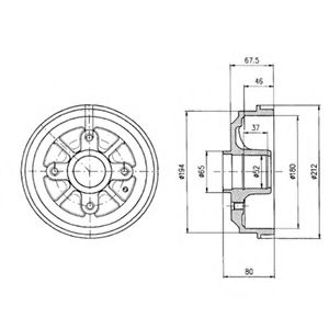 Imagine Tambur frana DELPHI BF324