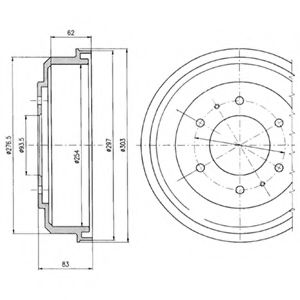 Imagine Tambur frana DELPHI BF355