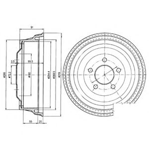 Imagine Tambur frana DELPHI BF363