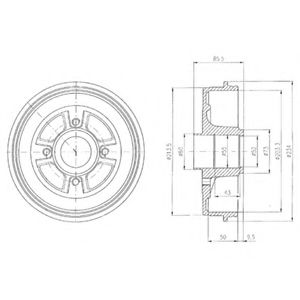 Imagine Tambur frana DELPHI BF380