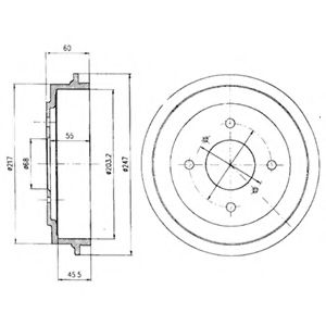 Imagine Tambur frana DELPHI BF383