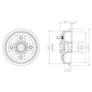 Imagine Tambur frana DELPHI BF434