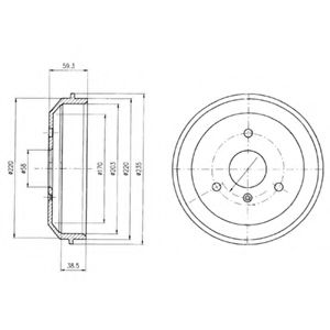 Imagine Tambur frana DELPHI BF465