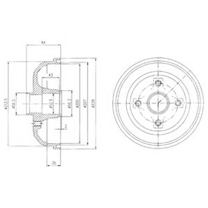 Imagine Tambur frana DELPHI BF471