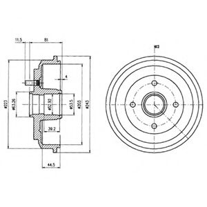 Imagine Tambur frana DELPHI BF487