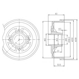 Imagine Tambur frana DELPHI BFR272