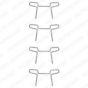 Imagine Set accesorii, placute frana DELPHI LX0046