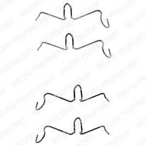 Set accesorii, placute frana DELPHI LX0096