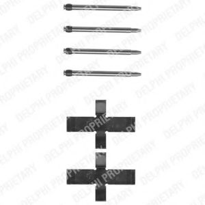 Set accesorii, placute frana DELPHI LX0109