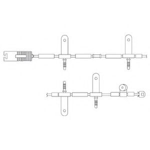 Imagine Set contacte avertizare, uzura placuta frana DELPHI LZ0165