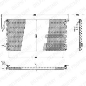 Imagine Condensator, climatizare DELPHI TSP0225173