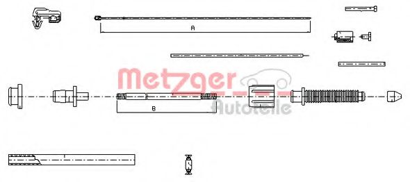 Imagine Cablu acceleratie METZGER 10.0382