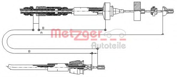 Imagine Cablu ambreiaj METZGER 10.2962