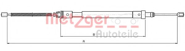 Imagine Cablu, frana de parcare METZGER 10.4575