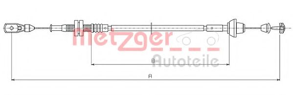 Imagine Cablu acceleratie METZGER 11.0181