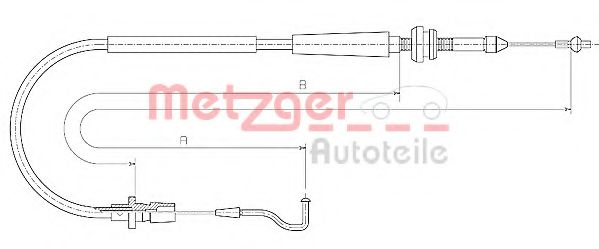 Imagine Cablu acceleratie METZGER 11.0637