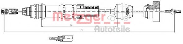 Imagine Cablu ambreiaj METZGER 11.2280