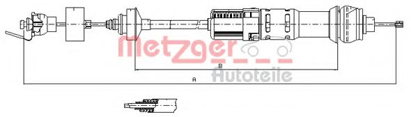 Imagine Cablu ambreiaj METZGER 11.2284