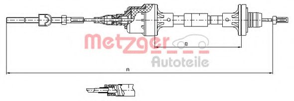 Imagine Cablu ambreiaj METZGER 11.2561