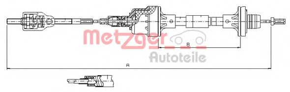 Imagine Cablu ambreiaj METZGER 11.2562