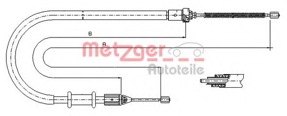 Imagine Cablu, frana de parcare METZGER 11.6675