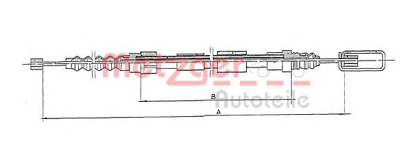 Imagine Cablu, frana de parcare METZGER 11.6767