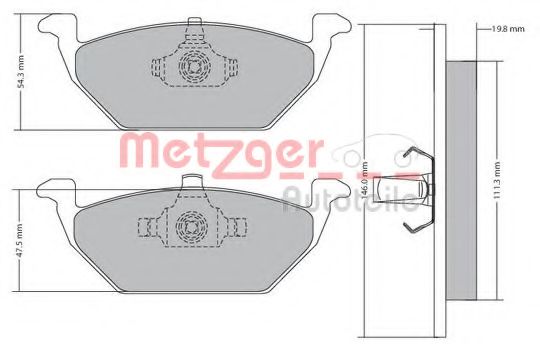 Imagine set placute frana,frana disc METZGER 1170027