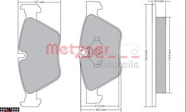 Imagine set placute frana,frana disc METZGER 1170078