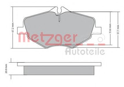 Imagine set placute frana,frana disc METZGER 1170087