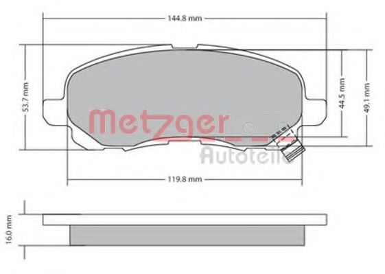 Imagine set placute frana,frana disc METZGER 1170133