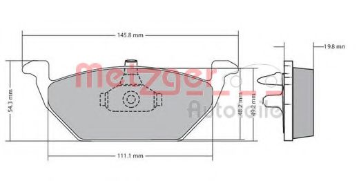 Imagine set placute frana,frana disc METZGER 1170144